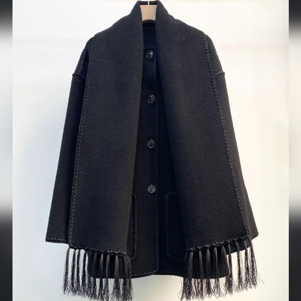 NWOT Embroidered Wool Blend Scarf Jacket (all sizes available)